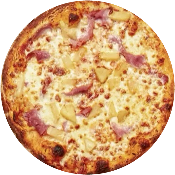 Une pizza My Pizza, jambon et ananas